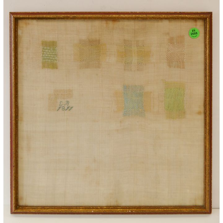 Dated 1811 Stitch Type Sampler Framed- 14.5x14.5''
