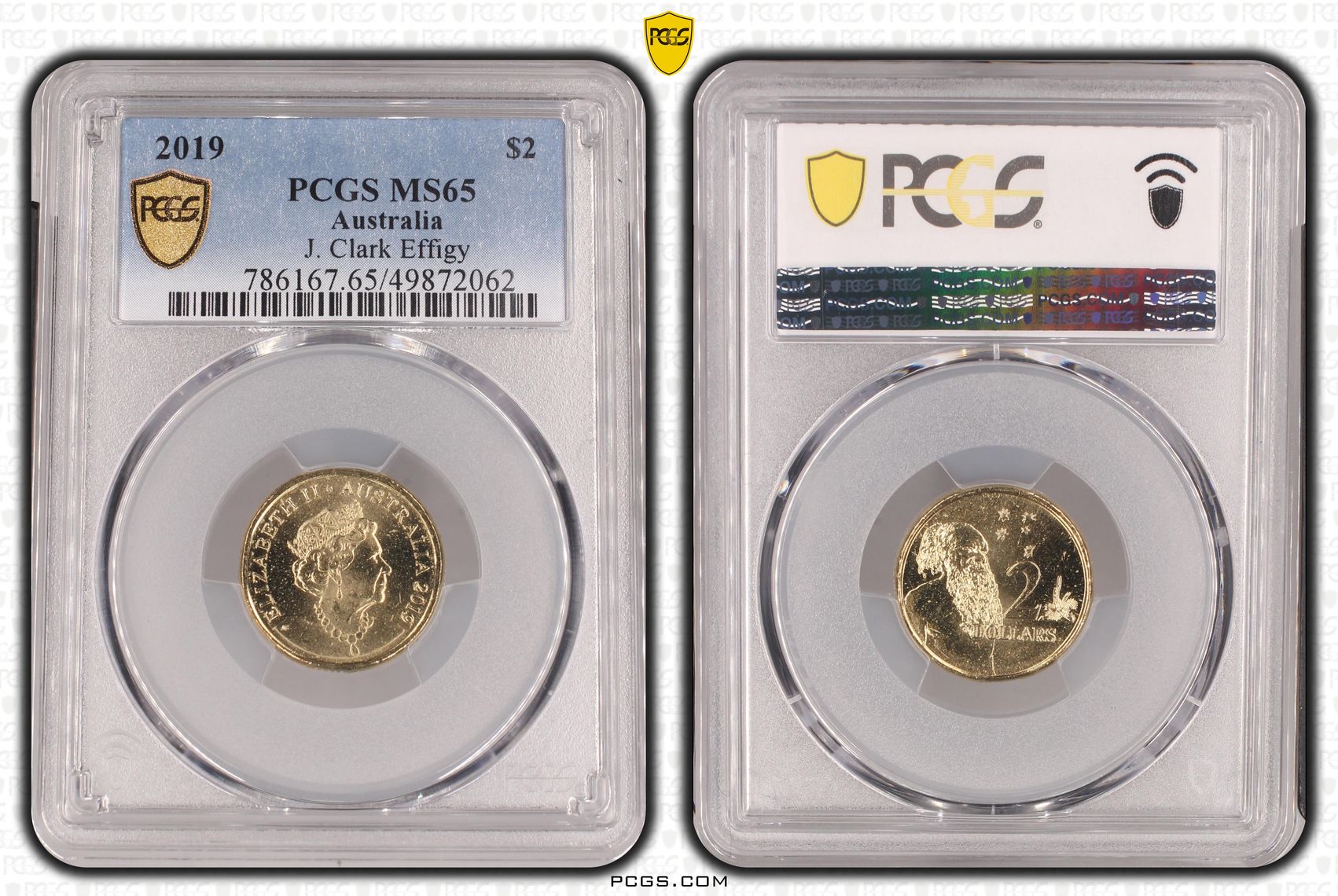 442 · J. Clark Effigy , Two Dollar, 2019, PCGS MS65