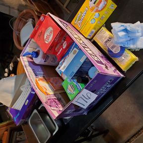 Lg swiffer pads, stainless steaming pans, cleaning stuff