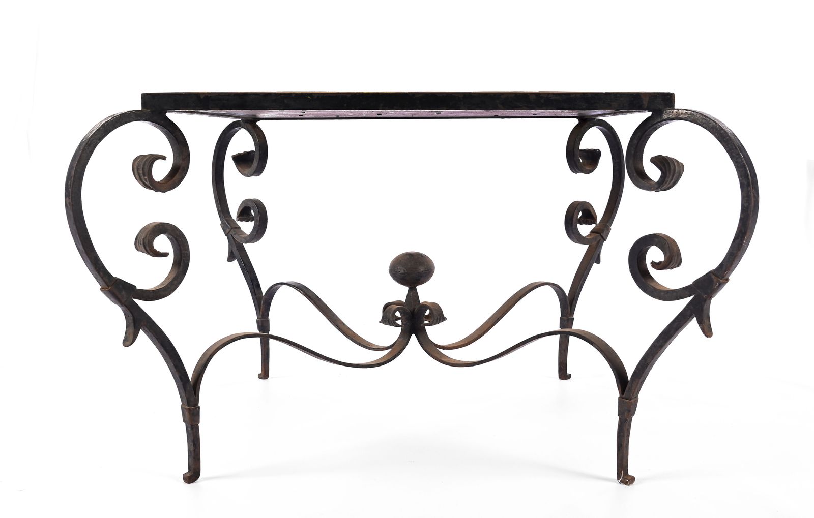 Vintage square tiled and wrought iron patio table Russell Kaplan