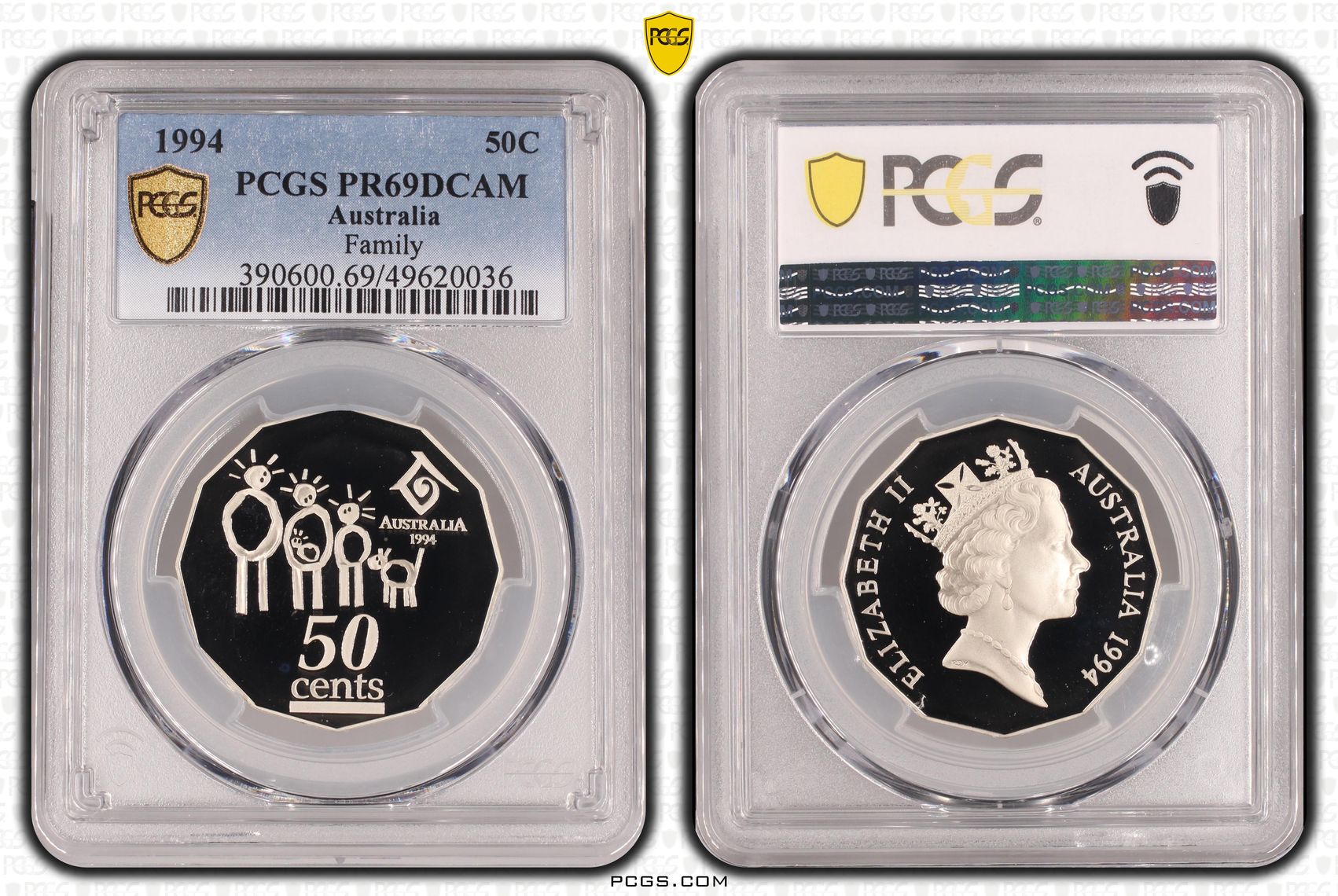 Family, Fifty Cent, 1994, PCGS PR69DCAM