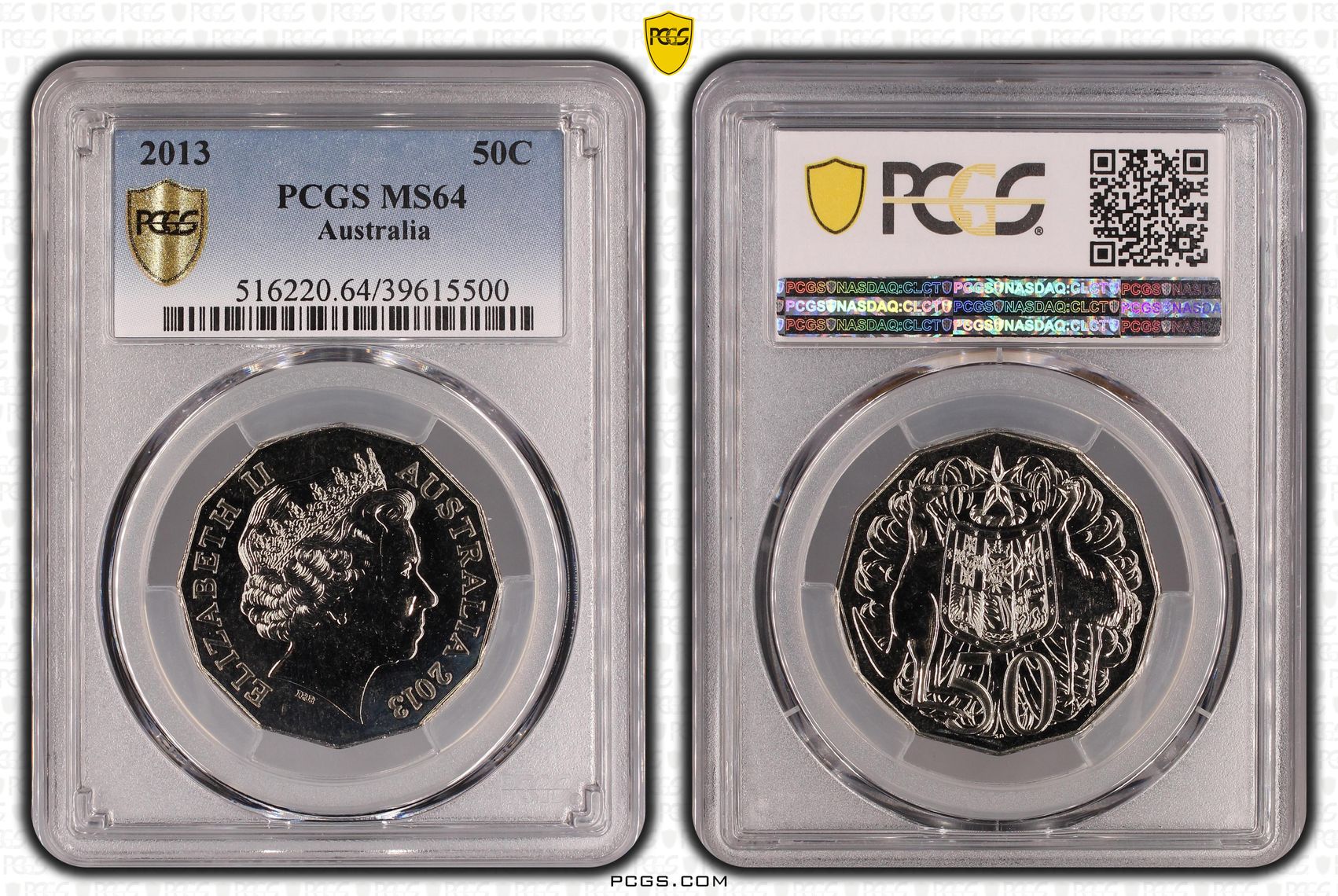 Elizabeth II, Fifty Cent, 2013, PCGS MS64