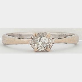 18CT WHITE GOLD RING WITH 0,321CT DIAMOND COLOUR J/K CLARITY VS/SI - 51929/047