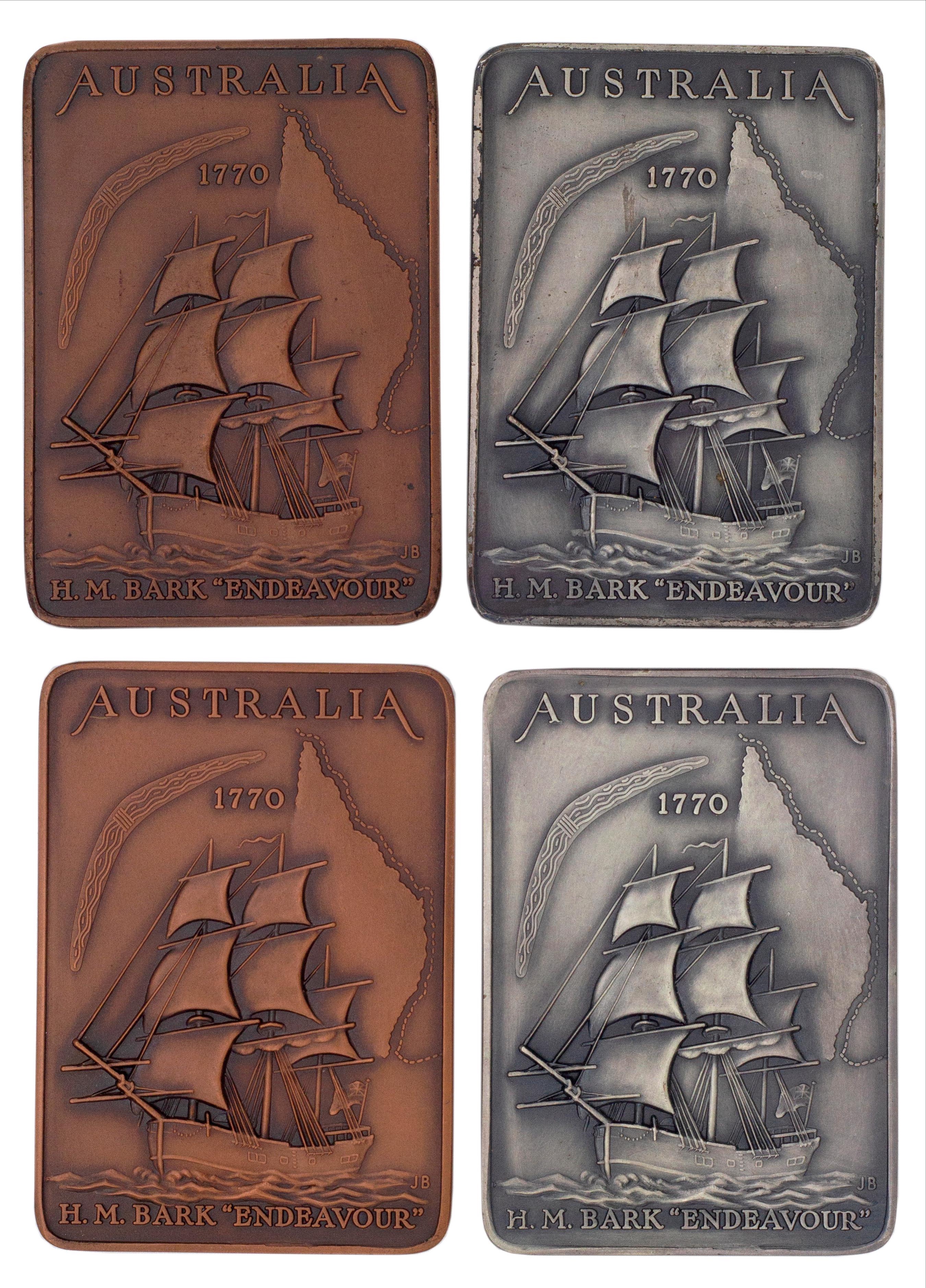 162 · Group, Captain James Cook Portrait Plaques, aUNC