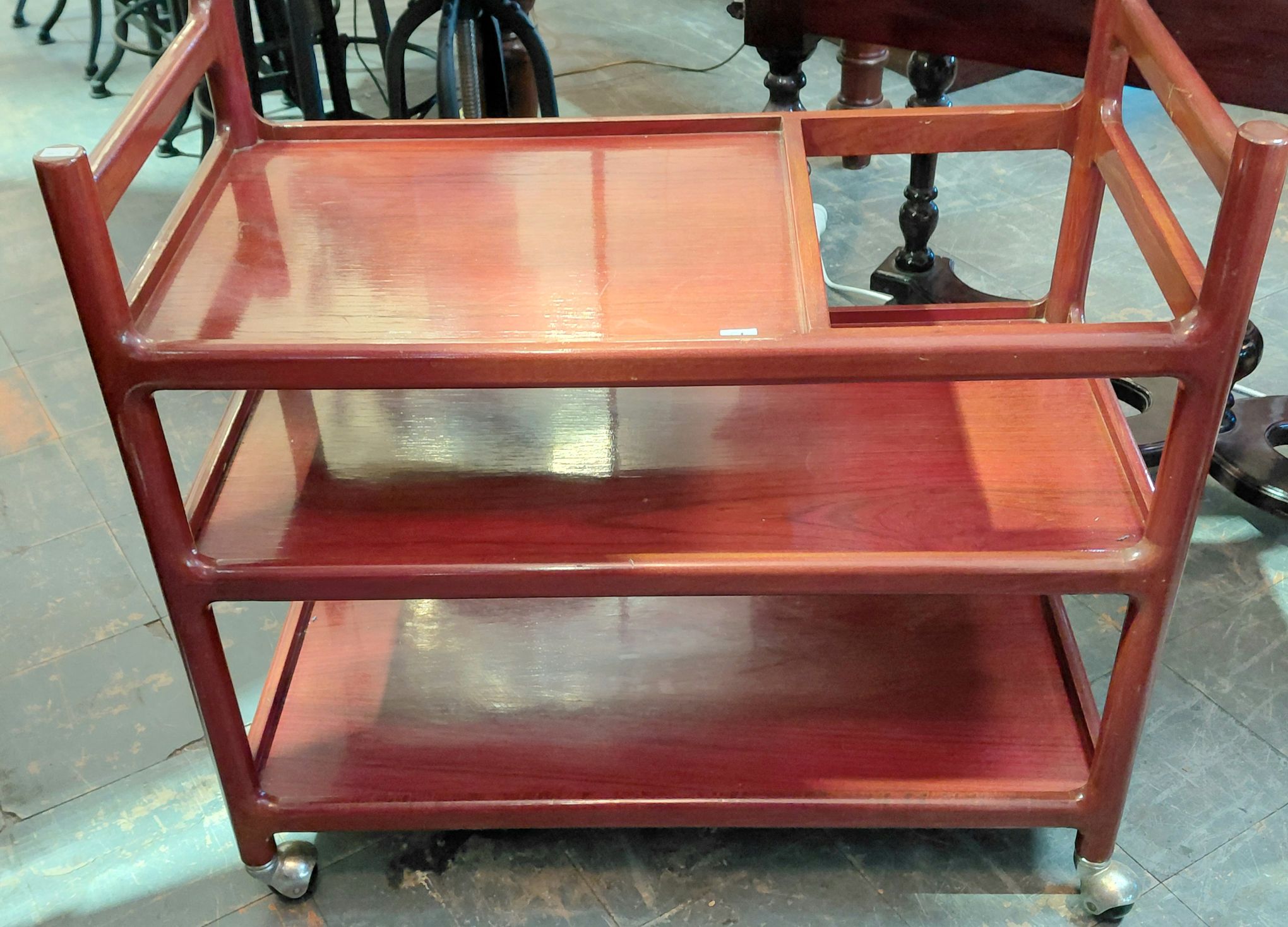51 · TIMBER TEA TROLLEY