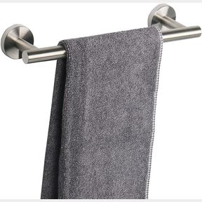 TocTen Bath Towel Bar, Thick SUS304 Stainless Steel Towel Holder, Wall Mounted Towel Rack Hanger, 12IN, Brushed Nickel