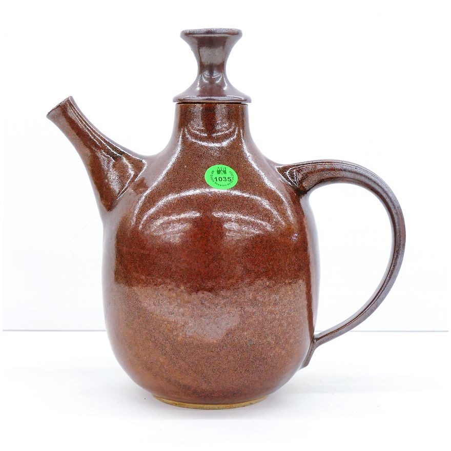 Ken Shores Stoneware Iron Glazed Teapot 9''x9''