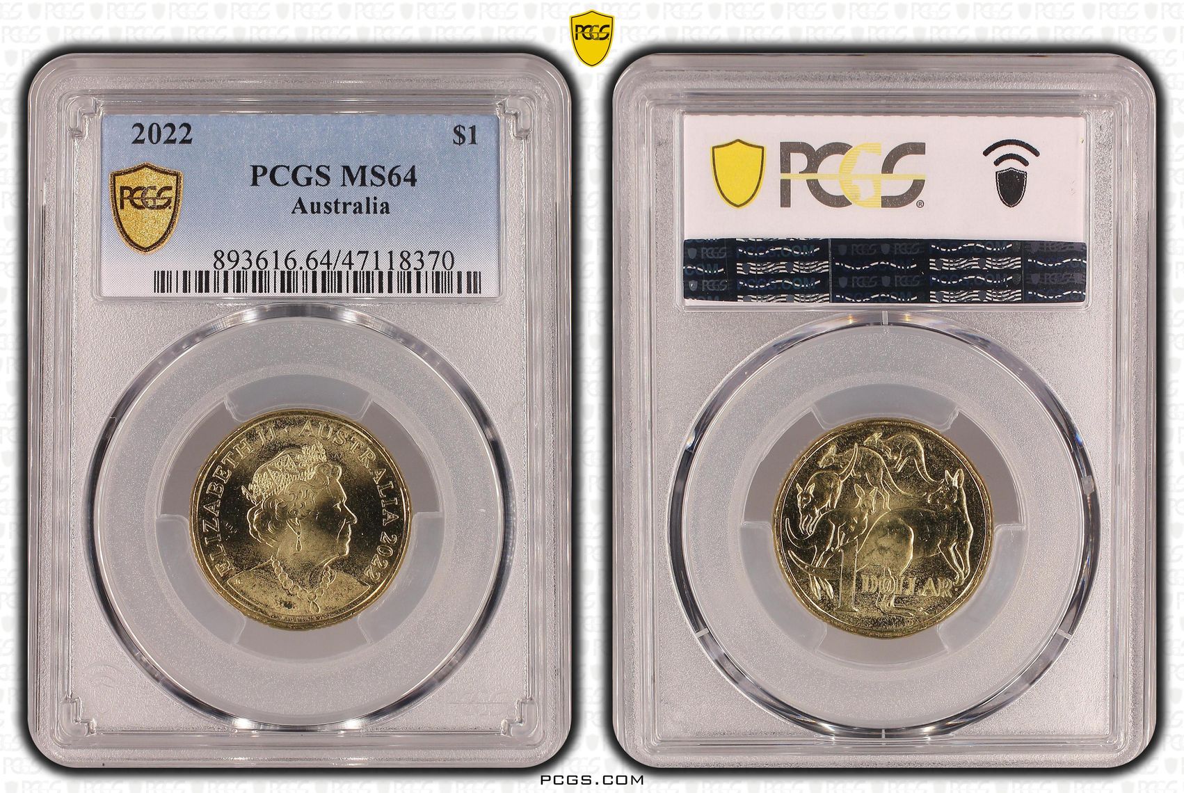 , One Dollar, 2022, PCGS MS64