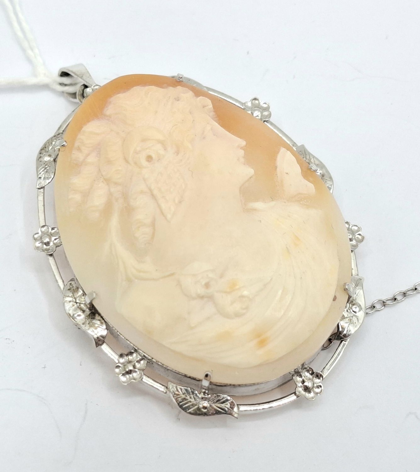 1118 · LARGE CARVED SHELL CAMEO BROOCH