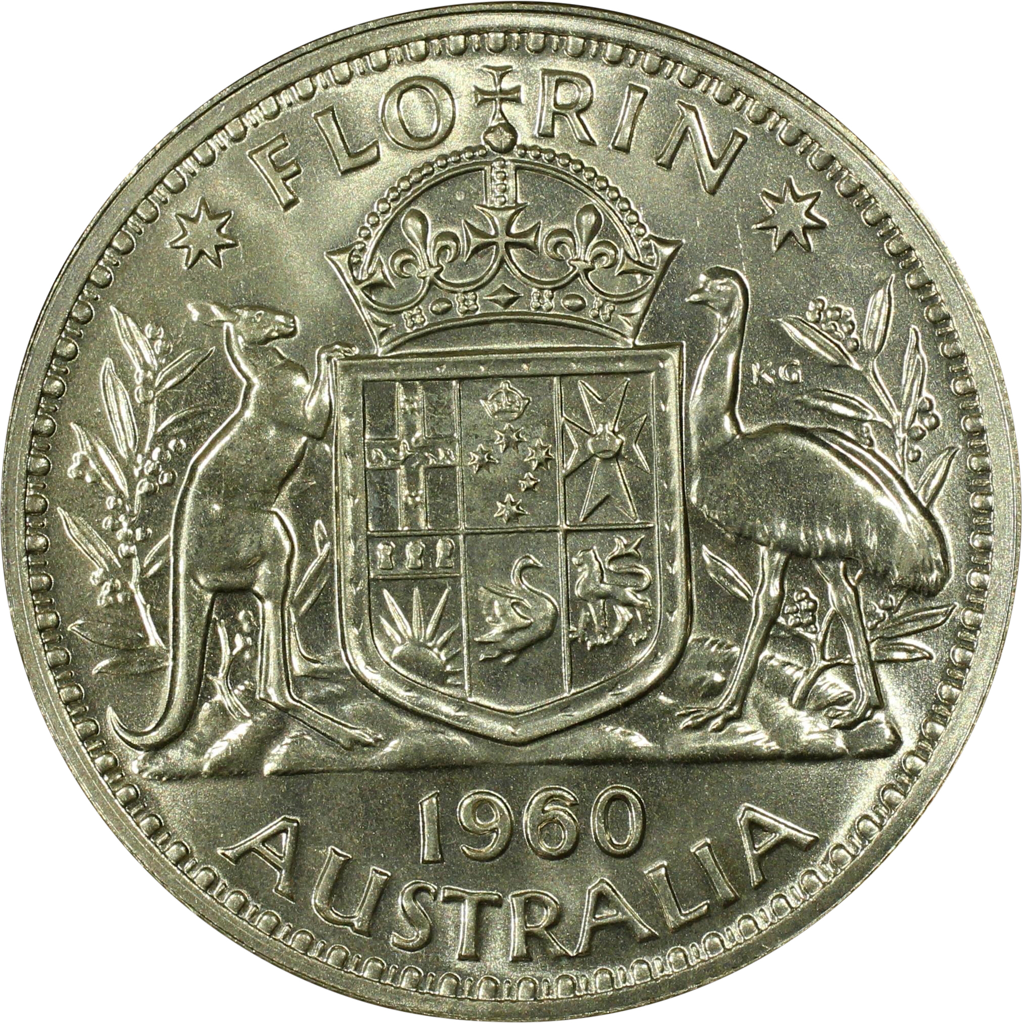 Elizabeth II, Florin, 1960, PR 66
