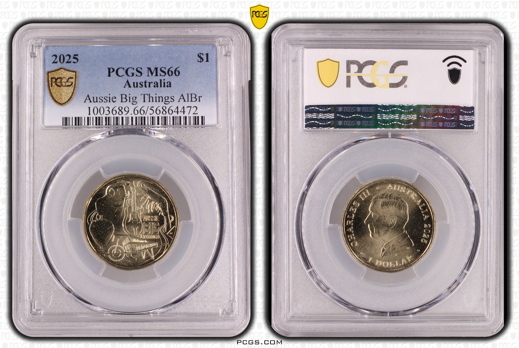 Aussie Big Things AlBr T-1, 3/0, One Dollar, 2025, MS66