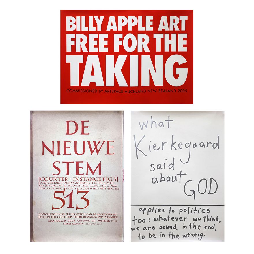Free NZ Art - Three screenprinted posters by Billy Apple, John Reynolds and et al.
