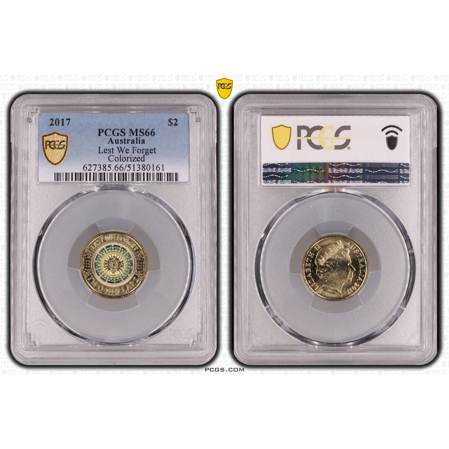 Lest We Forget Colorized, Two Dollar, 2017, PCGS MS66