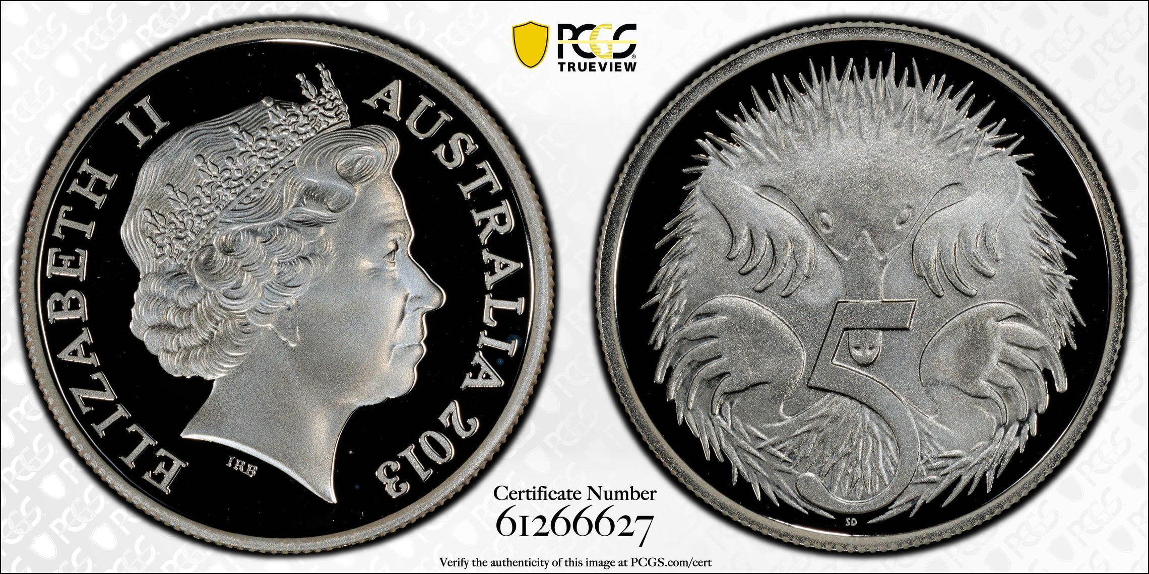 Silver, Five Cent, 2013, PCGS PR69DCAM