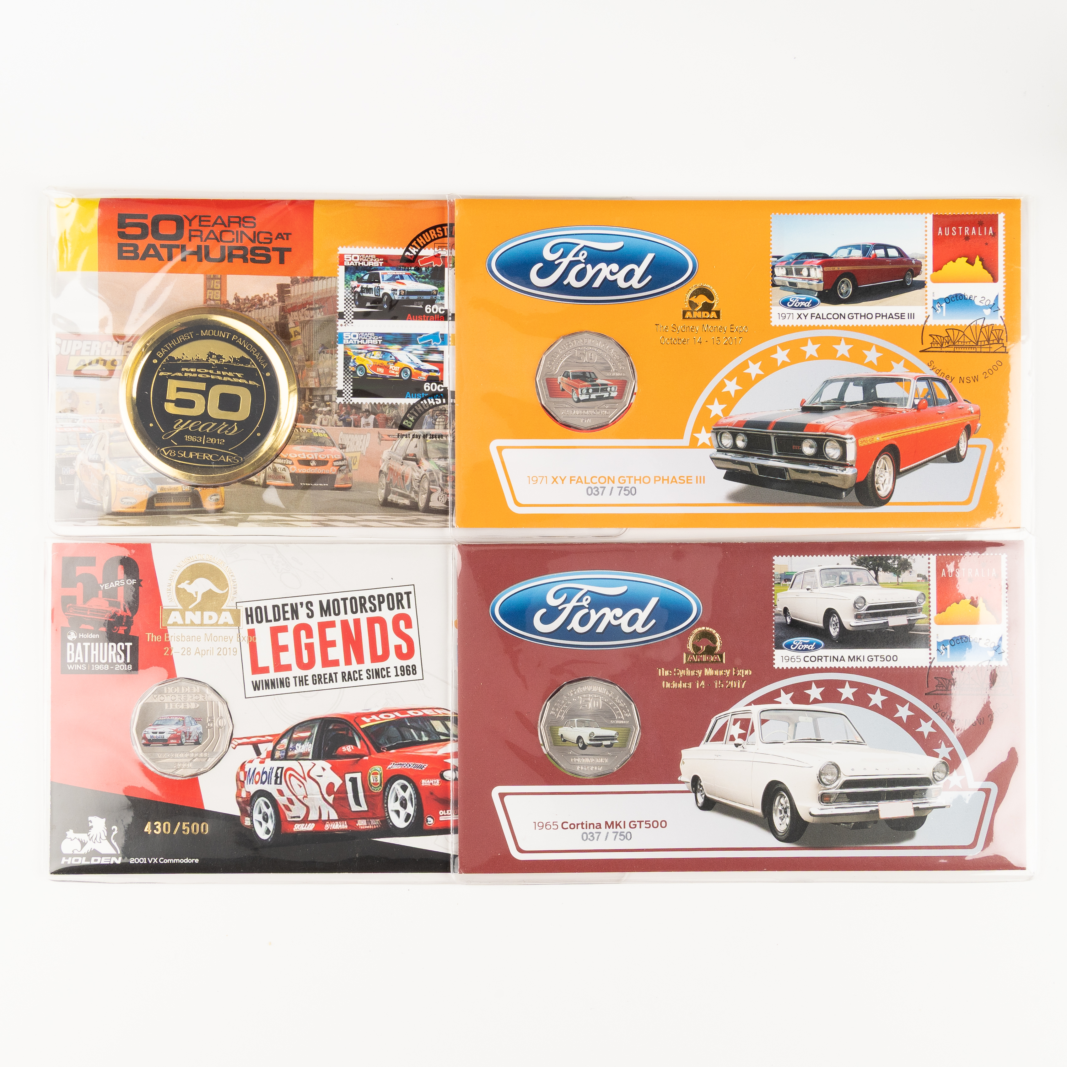 Elizabeth II, Motorsport - ANDA Money Expo Overprints, Fifty Cents, 2018 - 2019, UNC