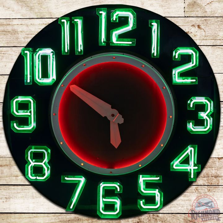 Multi-Piece 6' SS Porcelain Neon Advertising Clock