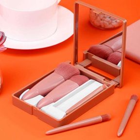 2 PK NEW 5 PCS MINI COMPLETE COSMETIC BRUSH SET