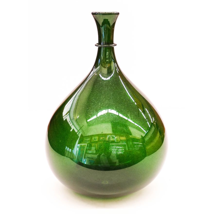 Lino Tagliapietra Green Aventurine Vase 1994