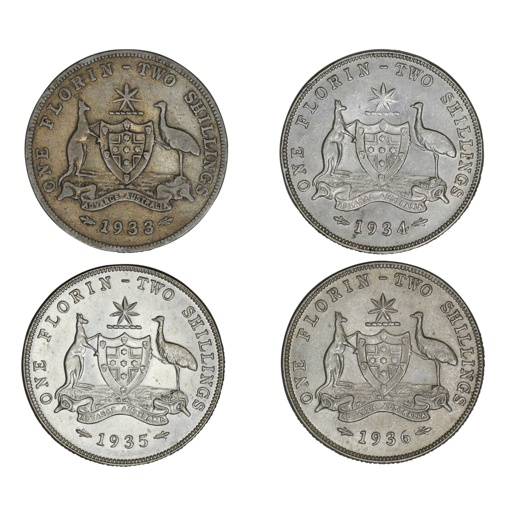 1061. · Group, George V, Florin, VG - EF