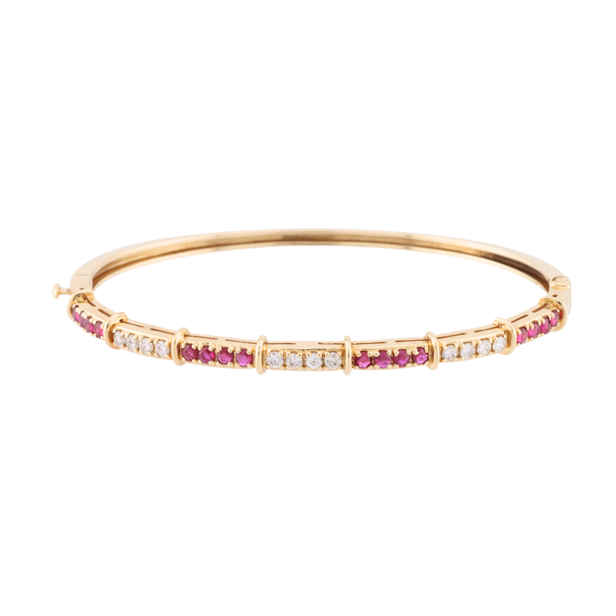 Pulsera con rubíes y diamantes