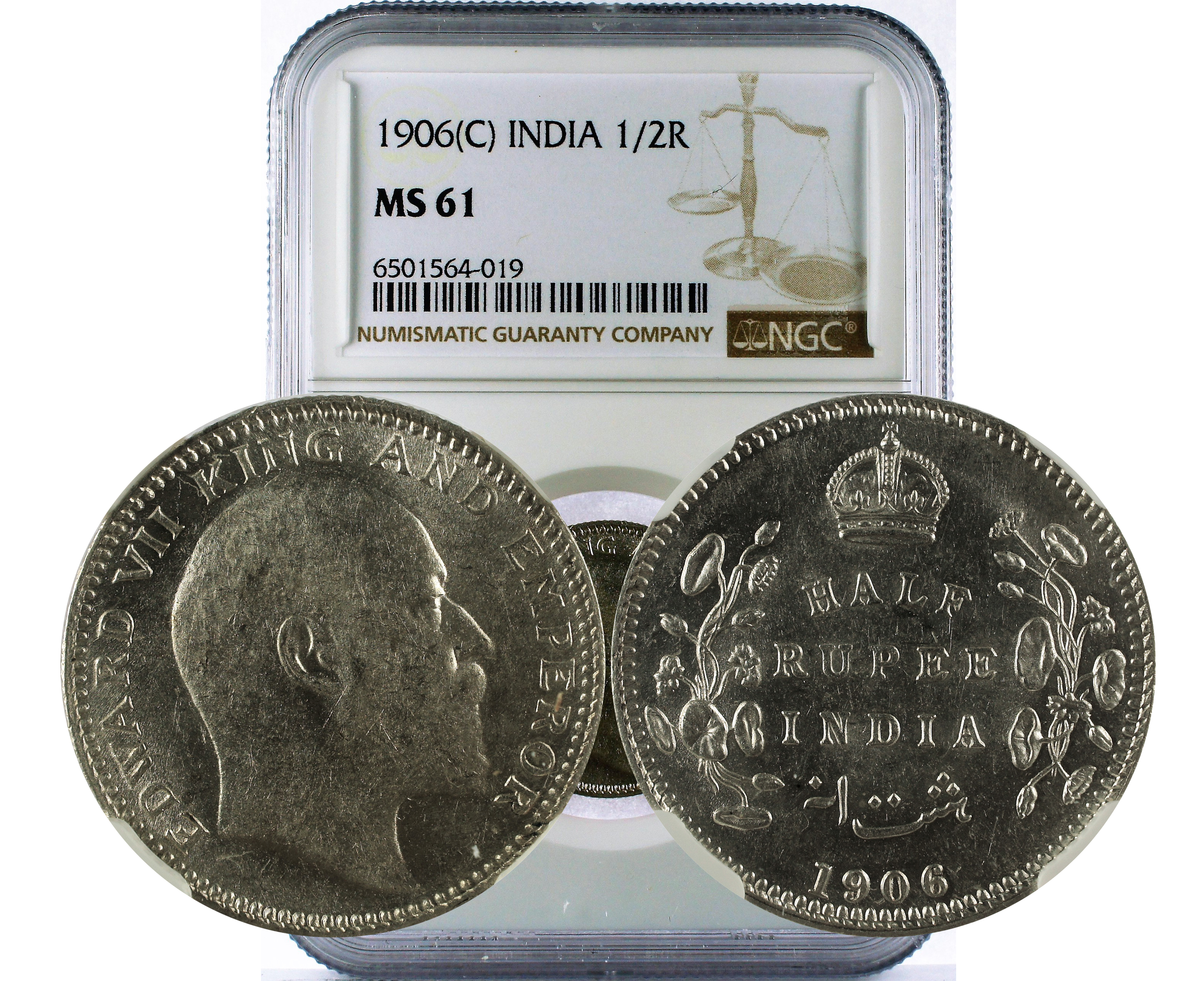 1906(C) INDIA 1/2R MS 61