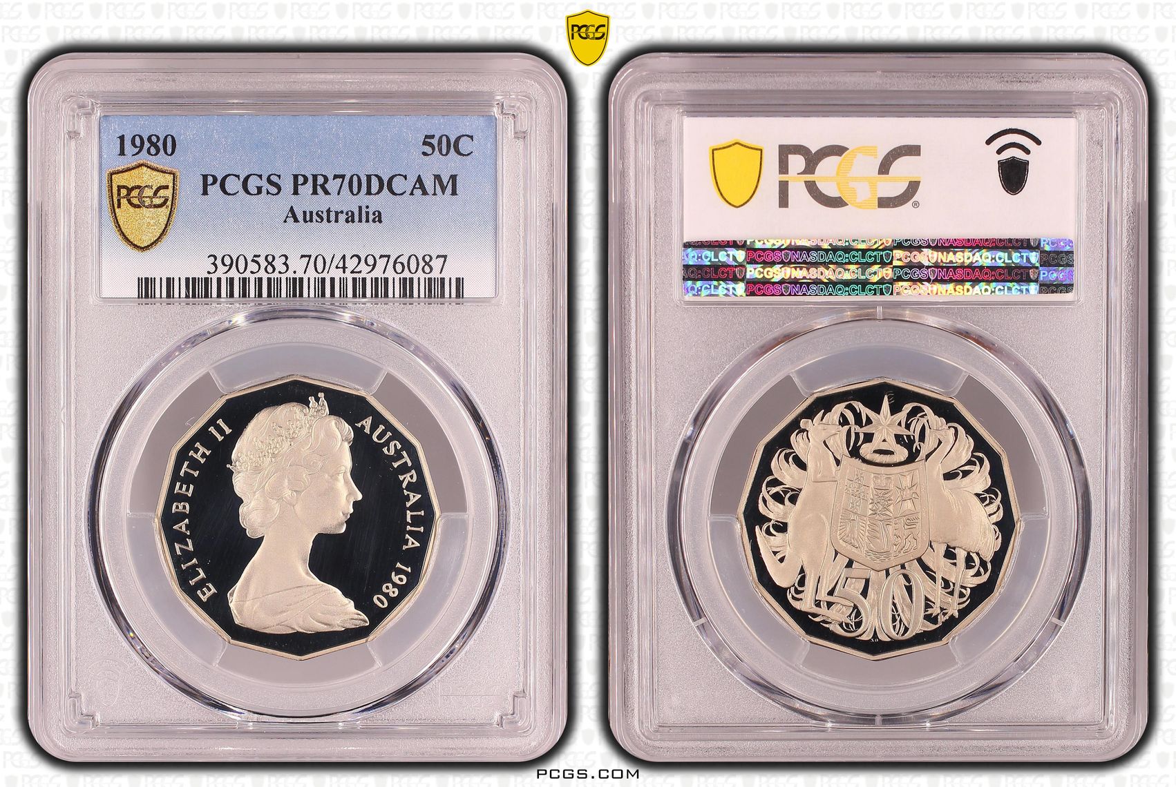 Elizabeth II, Fifty Cent, PR70DCAM , 1980 PCGS POP - 12/0