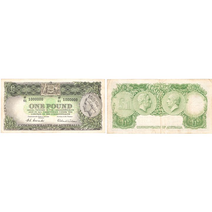Coombs/Wilson, One Million Serial Number, One Pound, 1953, gFine