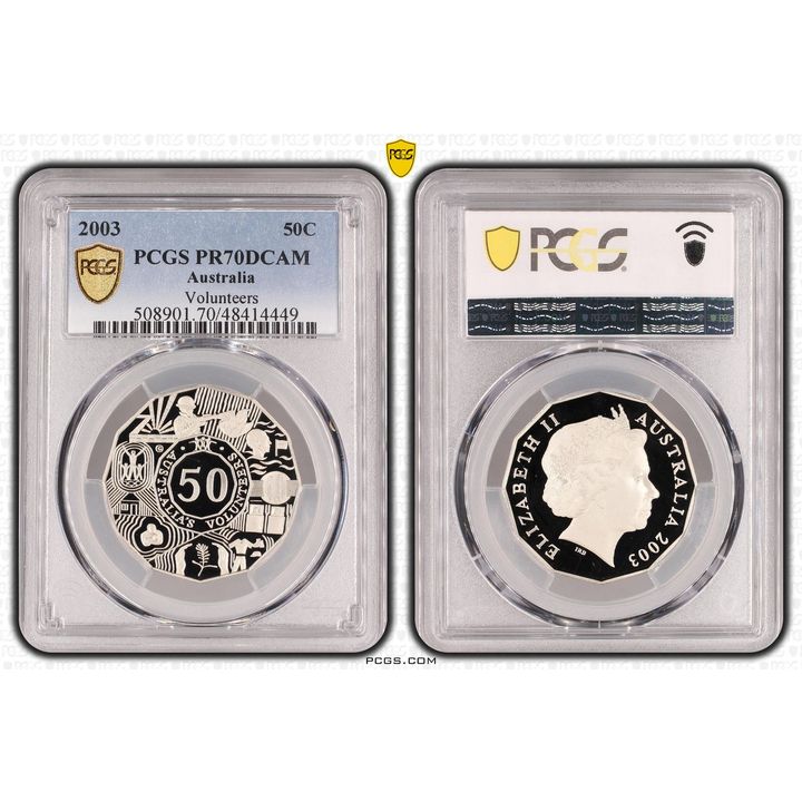 Elizabeth II, Volunteers, Fifty Cent, 2003, PCGS PR70DCAM