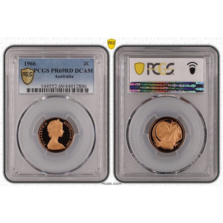 1966 Australia Two Cent, 2c PCGS - PR69DCAM -886
