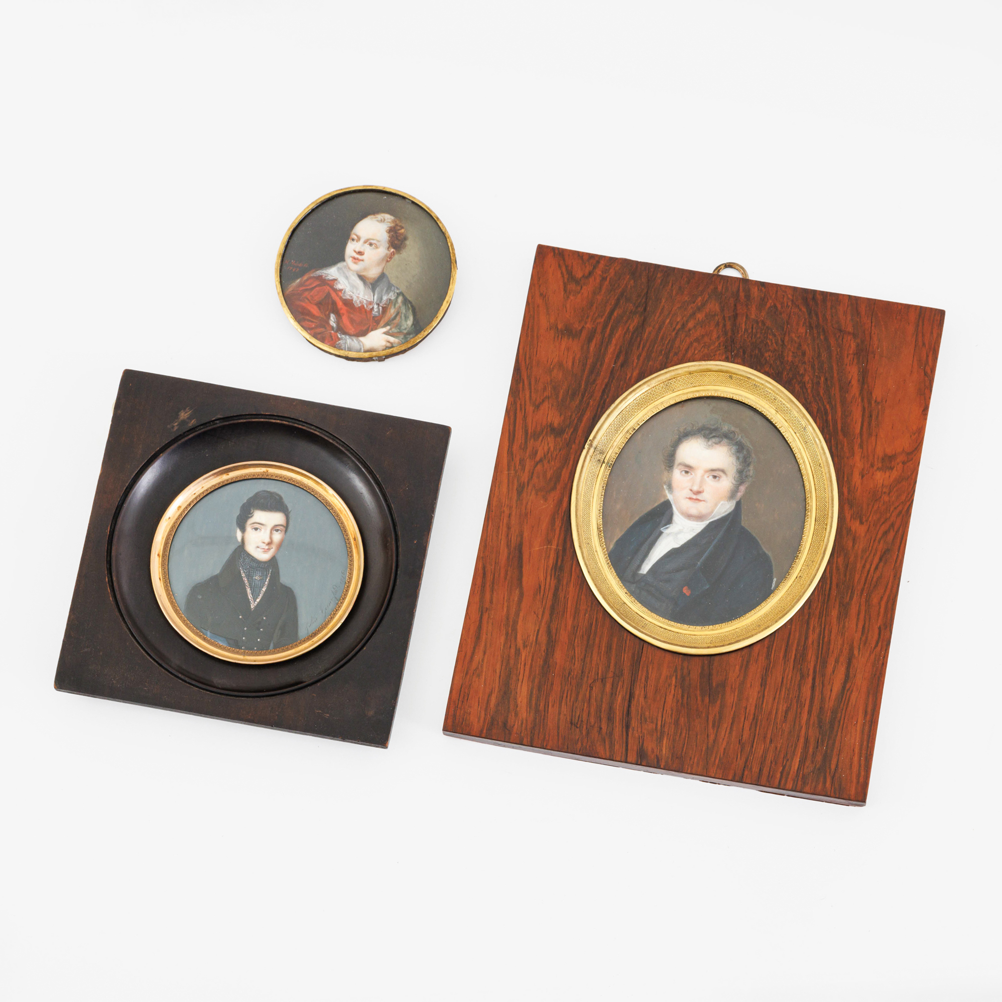 Three miniature portraits of gentlemen – kavel bij Bernaerts, Antwerp