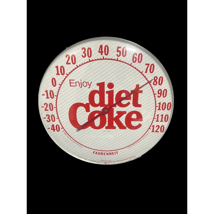 Enjoy Diet Coca Cola Coke Soda Thermometer
