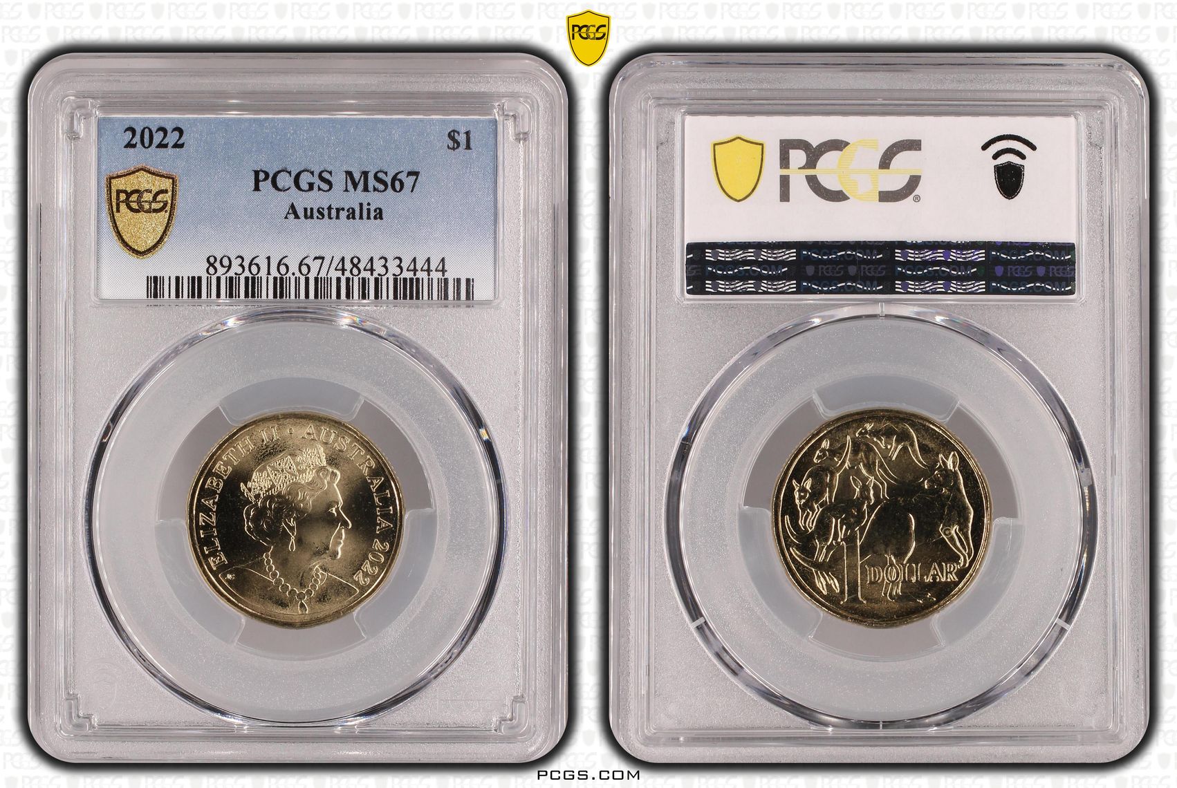 Elizabeth II, One Dollar, 2022, PCGS MS67