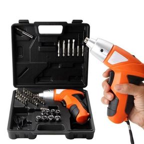 45Pcs 4.8V Rechargeable Electric Cordless Screwdriver Drill Set |