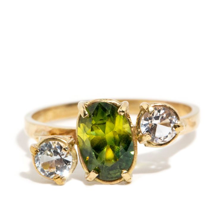 1.83 Carat Parti Sapphire & Topaz Ring,