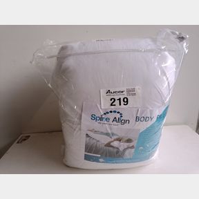 SPINE ALIGN BODY PILLOW - WHITE WITH PILLOWCASE