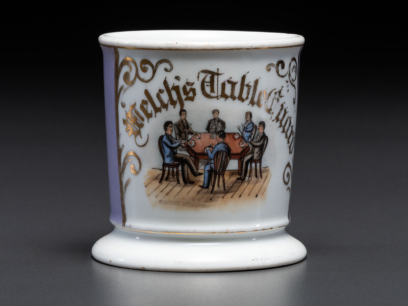 A Porcelain Occupational Shaving Mug for Welch's Table Guard