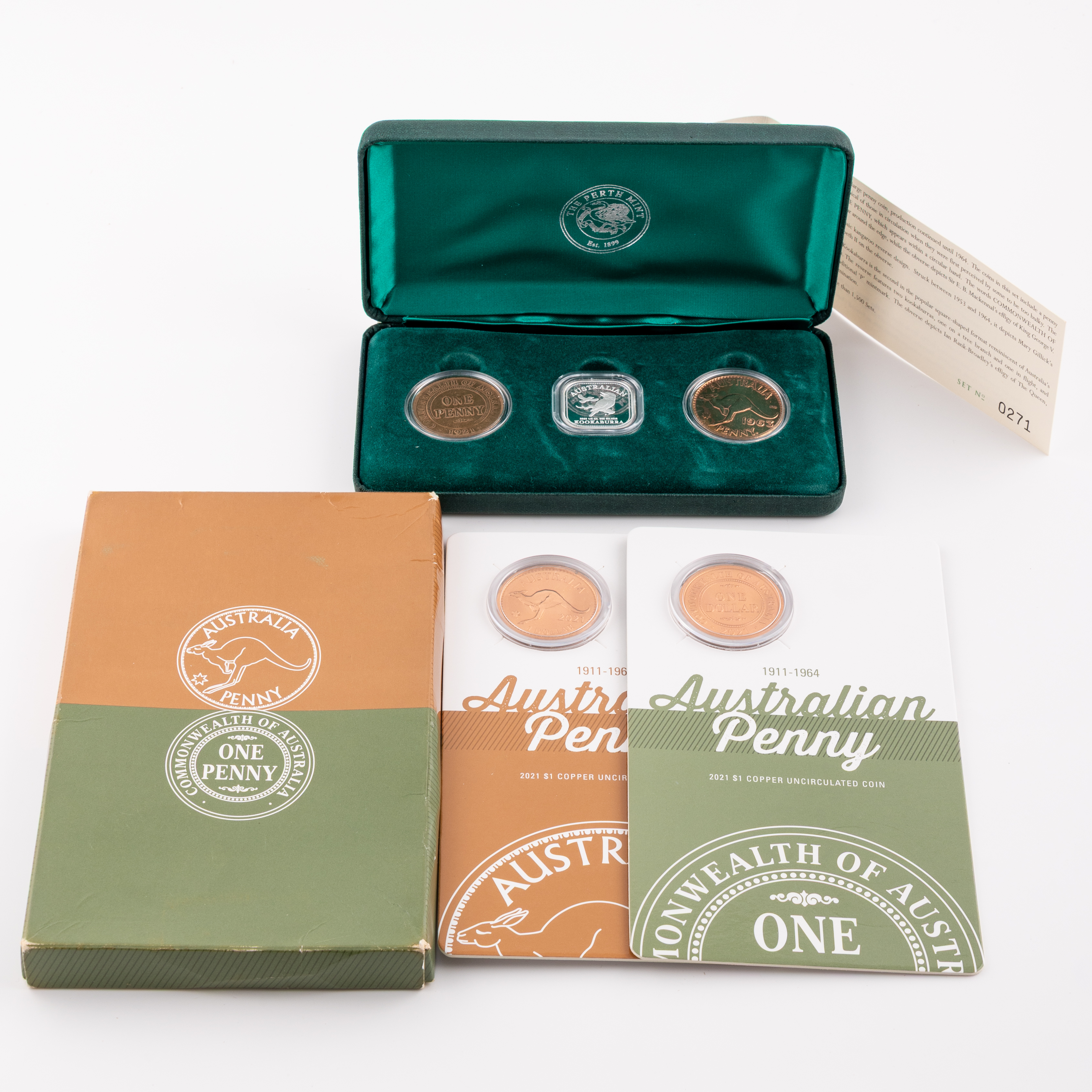 George V - Elizabeth II, Perth Mint - Square Penny Concept Set, Penny, 2003, FDC