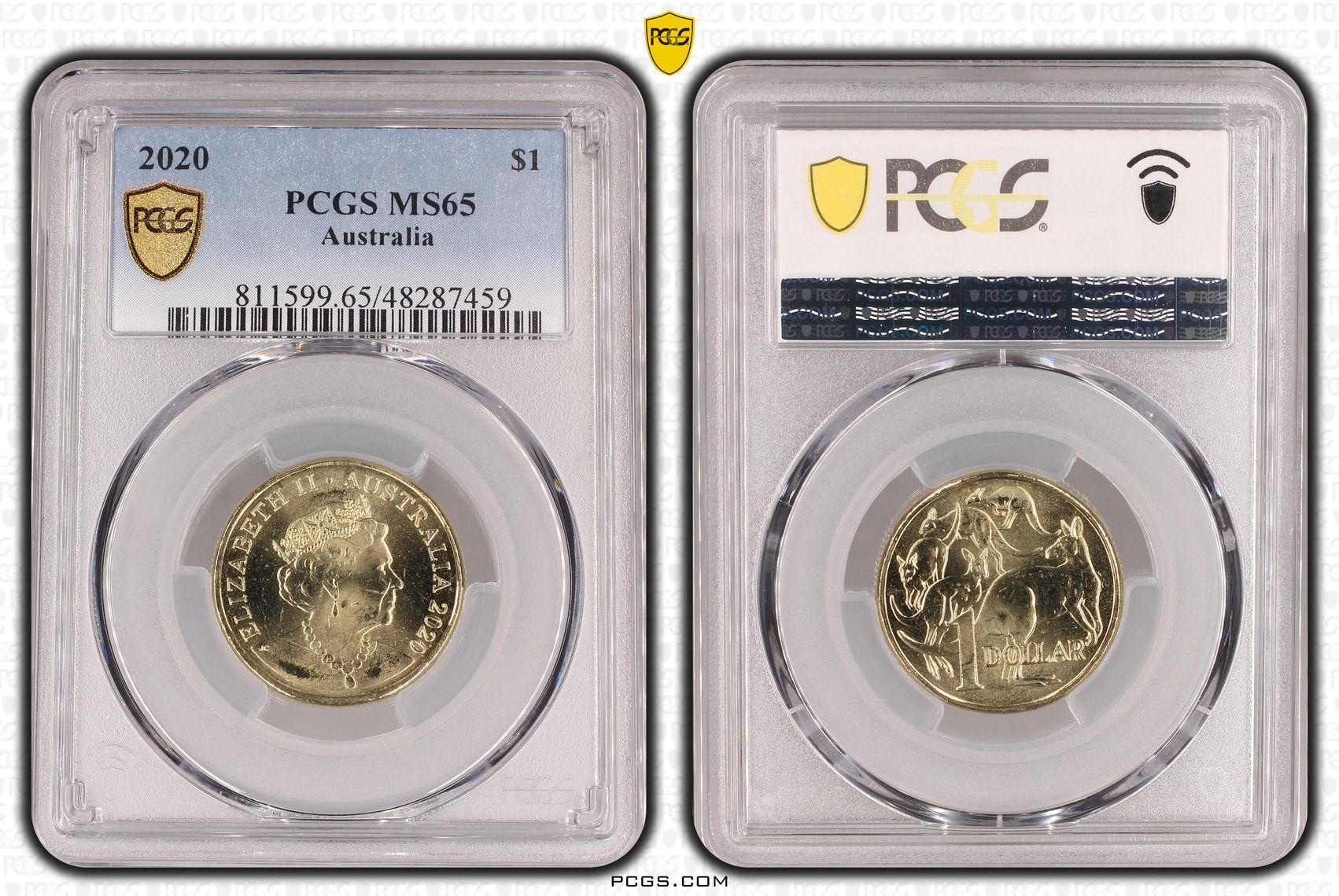 449 · Elizabeth II,  , One Dollar, 2020, PCGS MS65