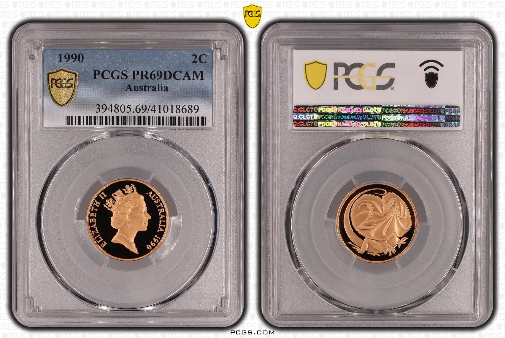 Elizabeth II, Two Cent, 1990, PCGS PR69DCAM