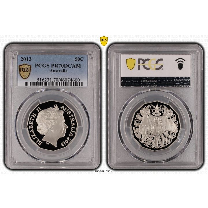 2013 Australia Fifty Cent, 50c Proof PCGS - PR70DCAM POP 69/0 -600