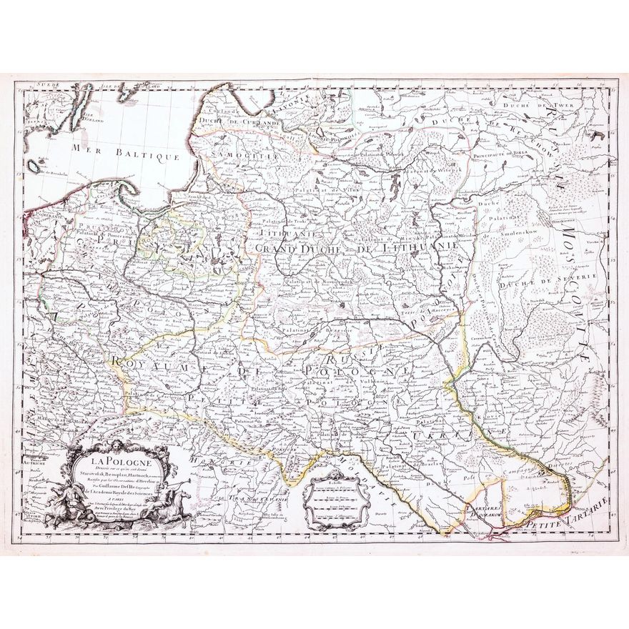 Guillaume de l’Isle | La Pologne dresée sur ce qu’en ont donne Starovolsk, Beauplan, Hartknoch...