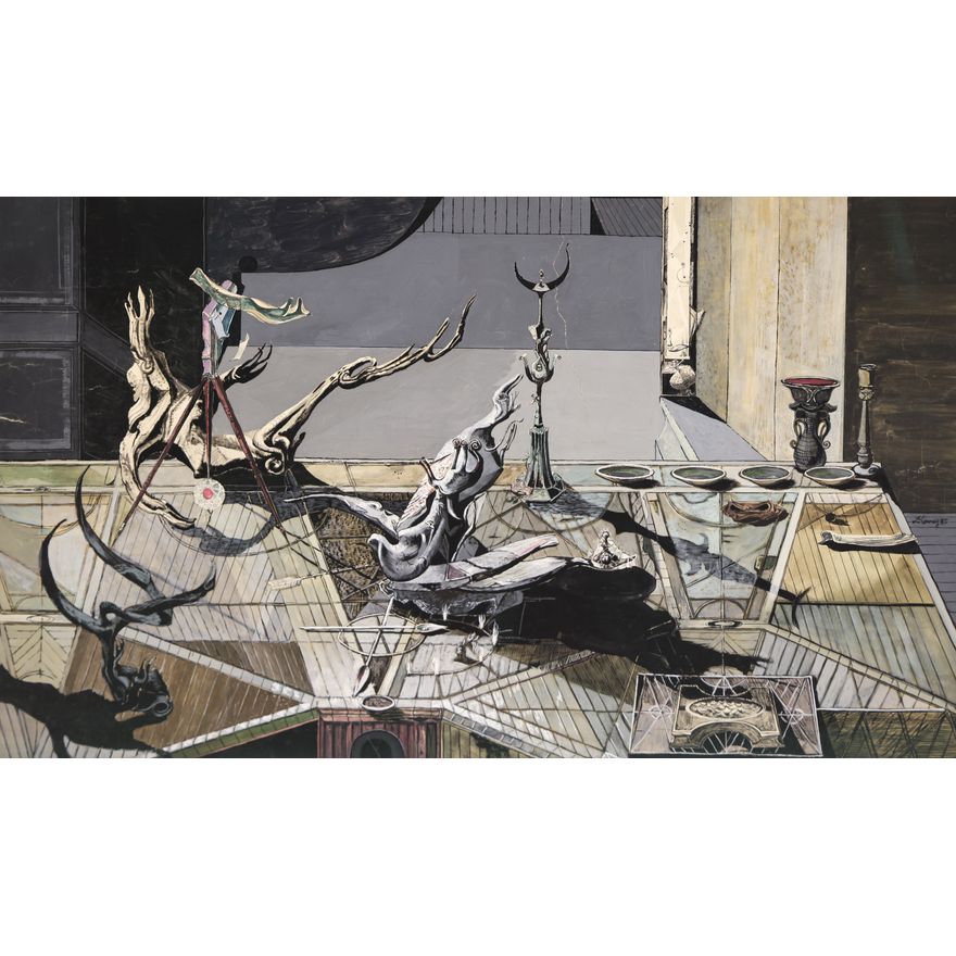 Leo Kenney ''Votive Table'' 1947 Gouache