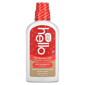 HELLO PRODUCTS - KIDS FLUORIDE RINSE MOUTHWASH WILD STRAWBERRY - 16 FL. OZ. (372706)