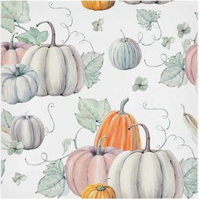 OMBRA TABLE NAPKIN CLOTH SET OF 6 AUTUMN WATERCOLOR PUMPKIN CLOTH NAPKINS 20X20IN WASHABLE WRINKLE FREE DINNER NAPKIN FOR WEDDING