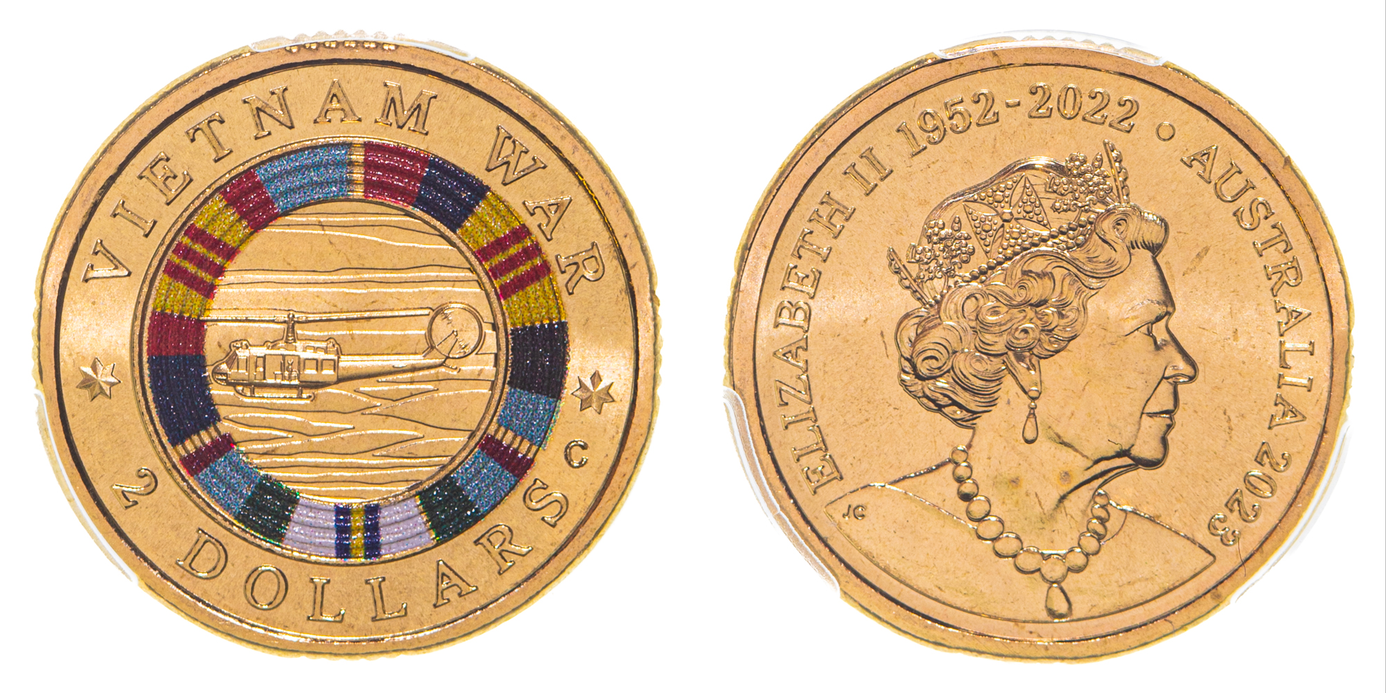Elizabeth II, Vietnam War, Two Dollars, 2023-C, PCGS MS 67
