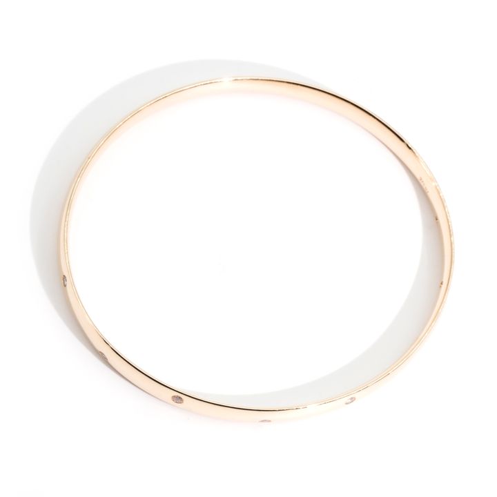 9 Carat Yellow Gold & Diamond Bangle