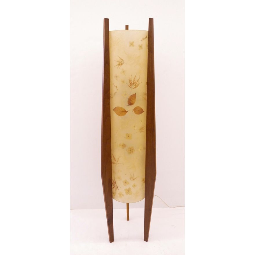 Midcentury Teak Floor Lamp- 59''