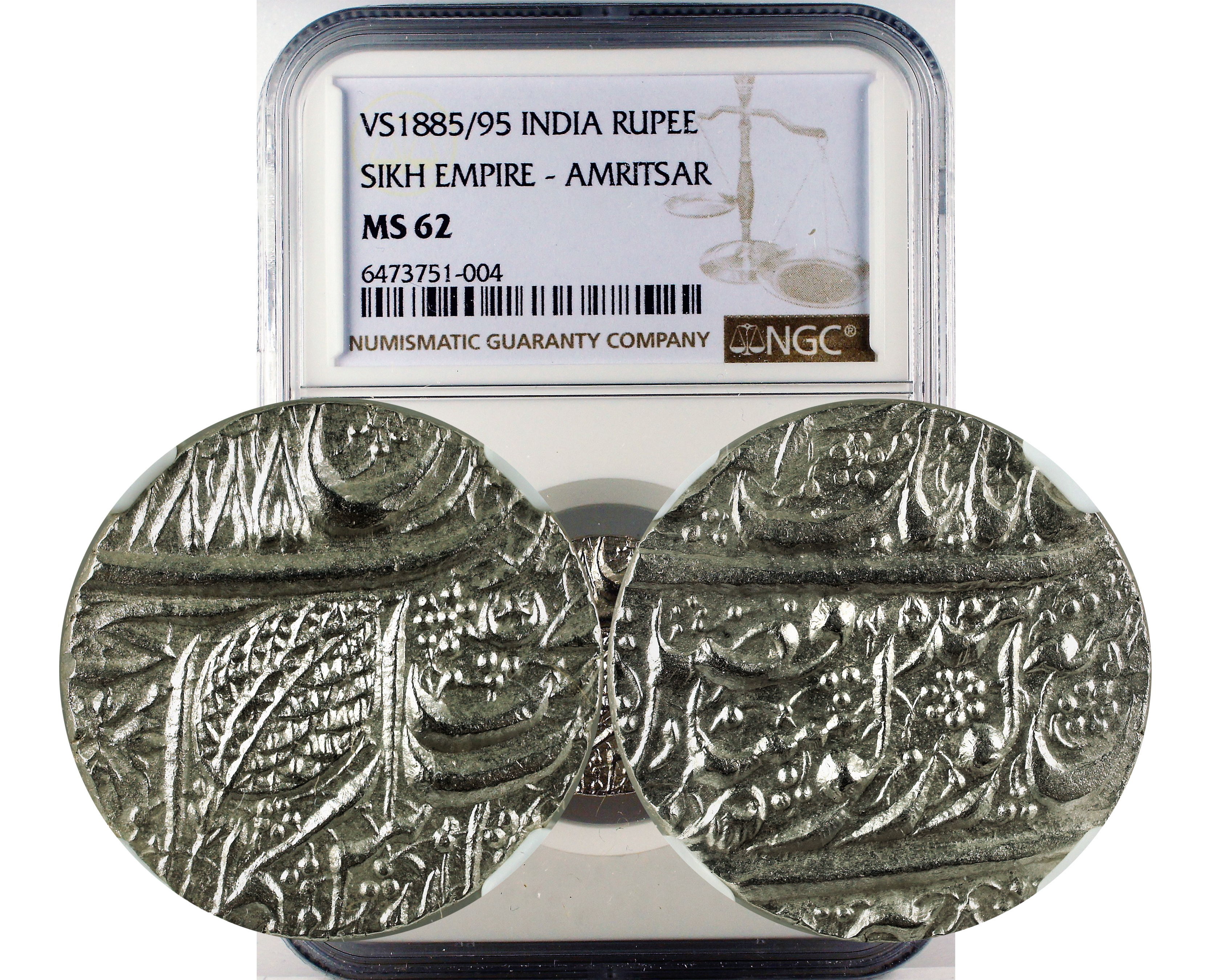 SIKH EMPIRE - RUPEE - VS 1885//95 MS 62