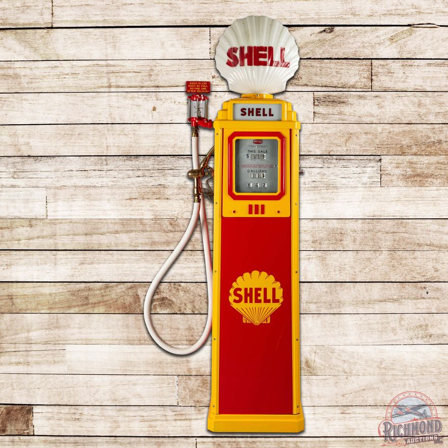 Bennett Model #76 Computing Gas Pump Restored Shell Gasoline
