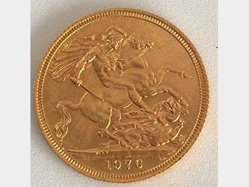 1976 ELIZABETH II DECIMAL GOLD SOVEREIGN